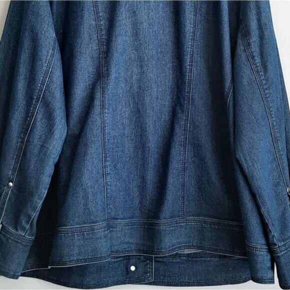 PENNINGTONS Jean Jacket Medium Blue Button Down Sz 2X - Picture 8 of 11